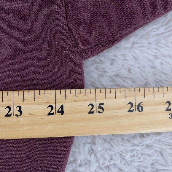 Vintage 90s Tultex Crewneck Sweatshirt Mens Large Burgundy Blank Pullover - Picture 4 of 7